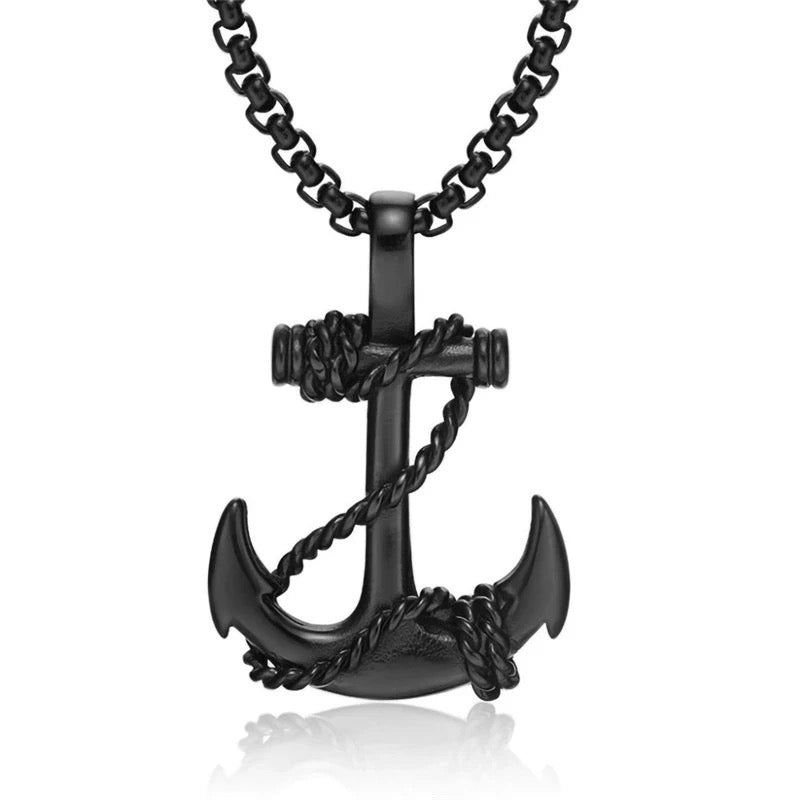 Men Anchor Pendant Necklace