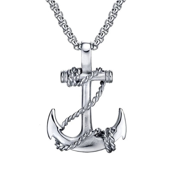 Men Anchor Pendant Necklace