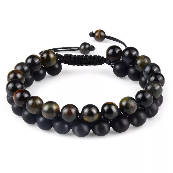 Natural Stone Beads Braid Bracelet for Men and Women